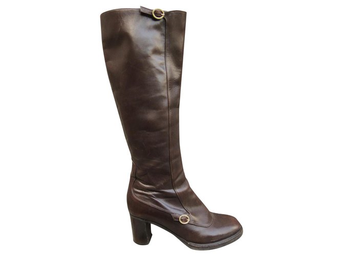 Fratelli Rosseti Fratelli Rossetti p boots 39 Dark brown Leather  ref.177035