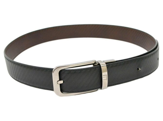 Alfred Dunhill Dunhill Reversible Belt Black Leather  ref.177037