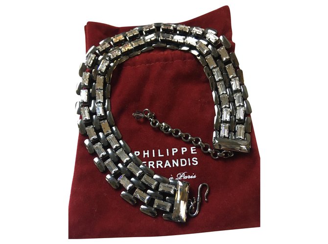 Philippe Ferrandis Choker-Halskette Silber Metall  ref.177039