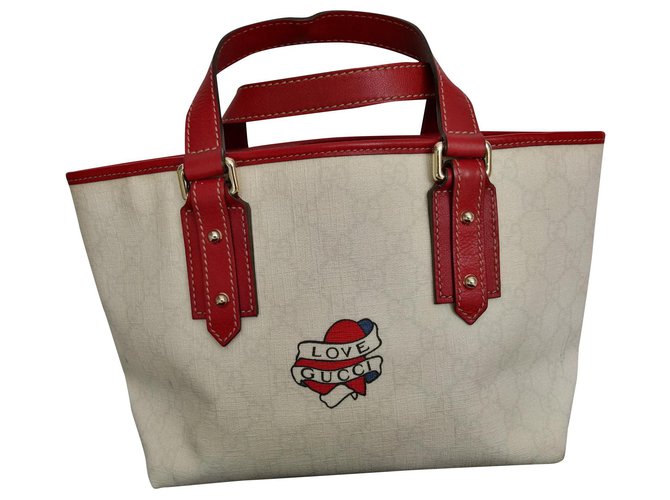 Gucci Handbags White Polyester  ref.177054