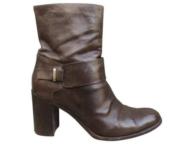Sartore p boots 41 Dark brown Leather  ref.177055