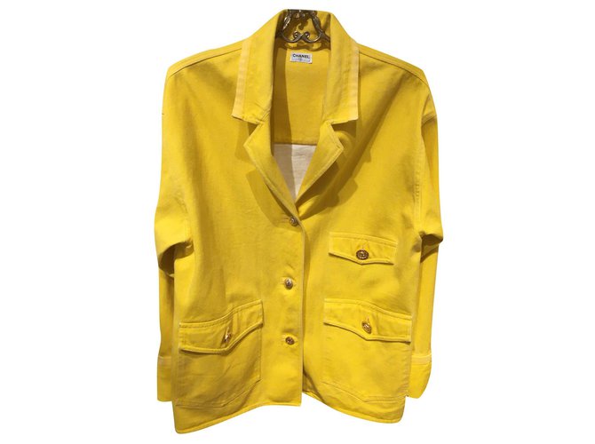 Chanel Jackets Yellow Cotton  ref.177131