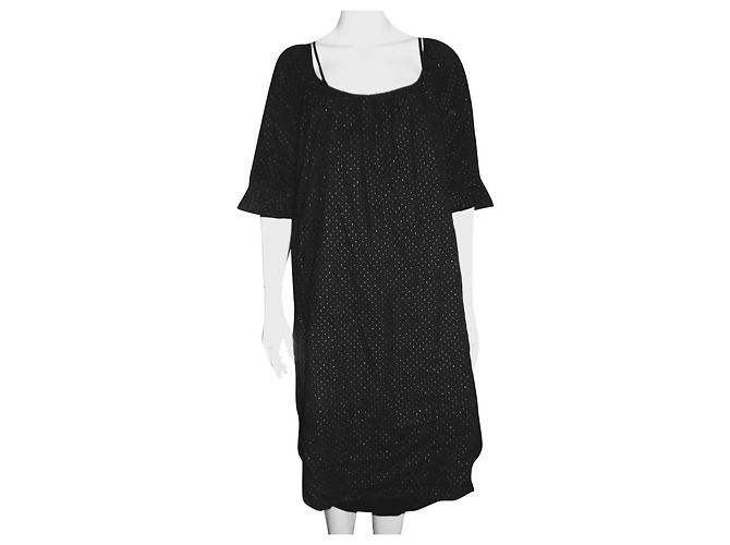 Paul & Joe dress grey cotton with silver star pattern Silvery Dark grey