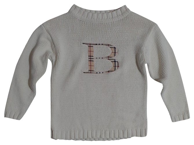 Burberry Sweaters White Multiple colors Cotton Acrylic  ref.177185