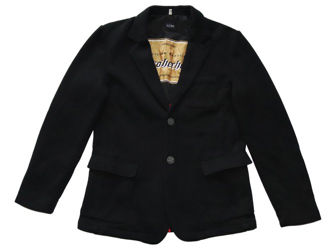 Armani Jeans Blazers Jackets Black Cotton Polyester  ref.177209
