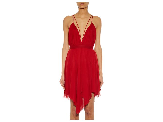 Balmain Dresses Red  ref.177457