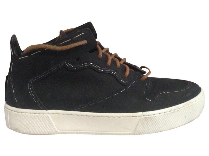 Balenciaga Sneakers Black Leather Nubuck  ref.177515