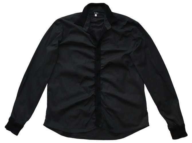 Versace Shirts Black Cotton Wool Elastane  ref.177533