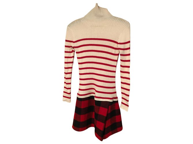Jean Paul Gaultier Dresses Red Cotton Wool  ref.177541