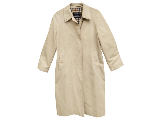 Burberry woman raincoat vintage t 38 Beige Cotton Polyester  ref.177740