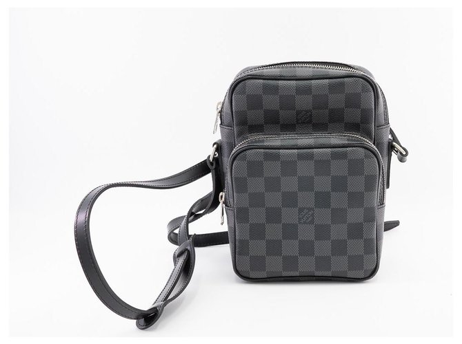 Borsa a tracolla Louis Vuitton Messenger in tela a scacchi grigio