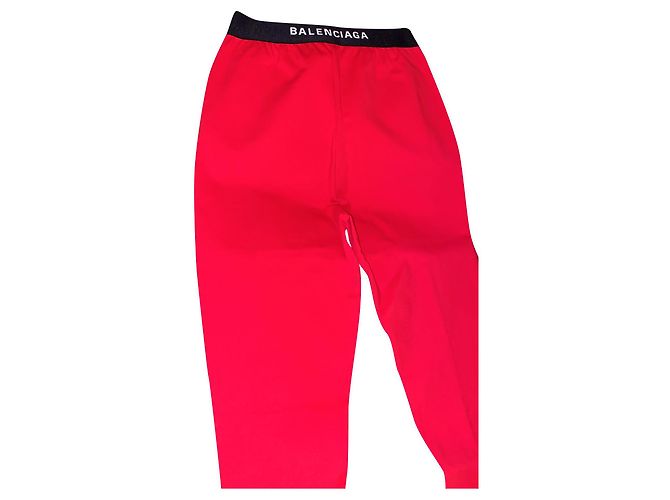 Pantalones Balenciaga Rojos de Algodón Talla 36 Roja