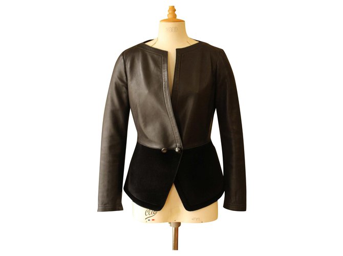 armani leather blazer