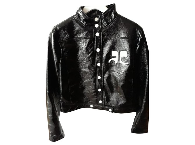 Courreges Courrège vinyl jacket Black Synthetic  ref.177866