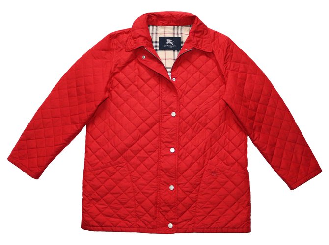 Burberry Jackets Red Polyester Viscose  ref.177881