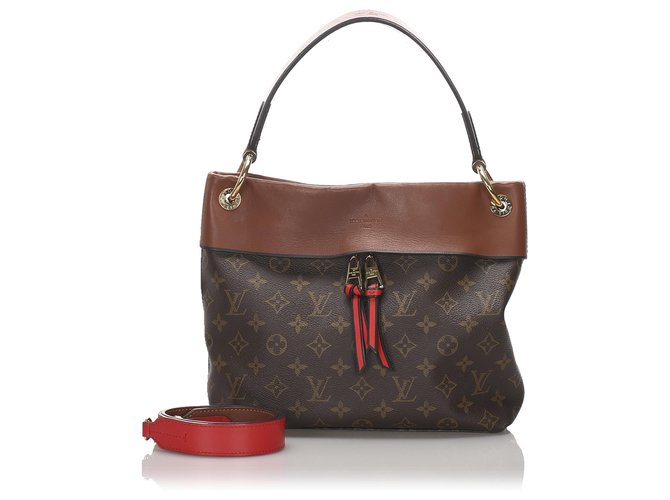 Louis Vuitton Tuileries Handbag Monogram Canvas with Leather