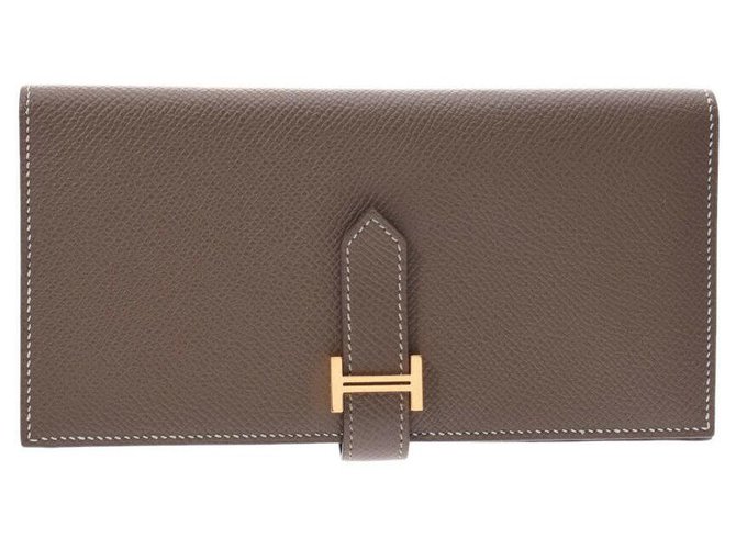 Hermès Hermes Bearn wallet Brown Leather  ref.178008