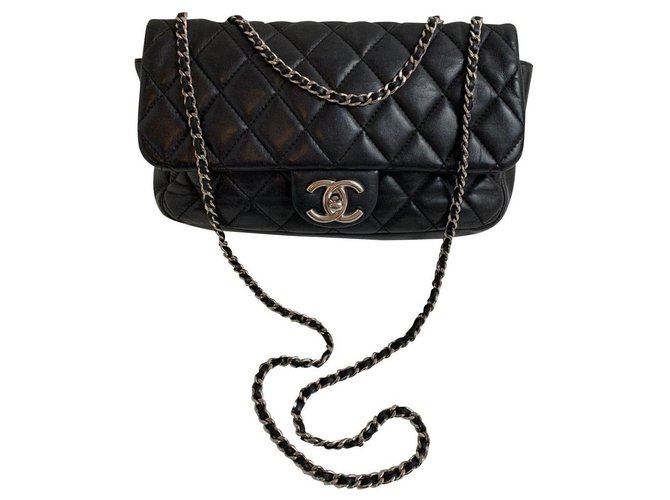 Timeless Chanel Black Leather  ref.178104