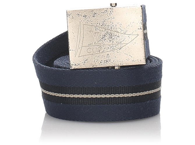 Louis Vuitton Blue LV Cup Belt Silvery Cloth Metal Cloth  ref.178199