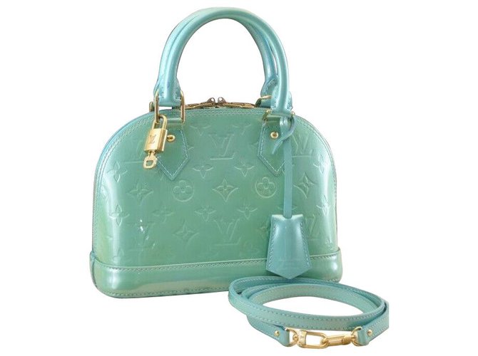 Louis Vuitton Vernis Alma BB Turquoise Patent leather  ref.178309