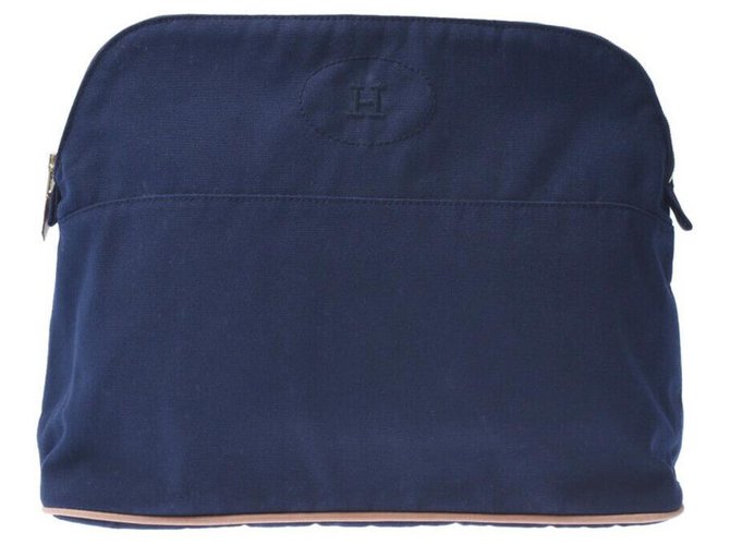 Hermès Bored Pouch Coton Bleu  ref.178319