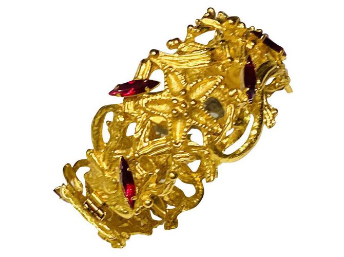 Autre Marque Goldarmband mit gemeißelten Mustern Rot Golden  ref.178320