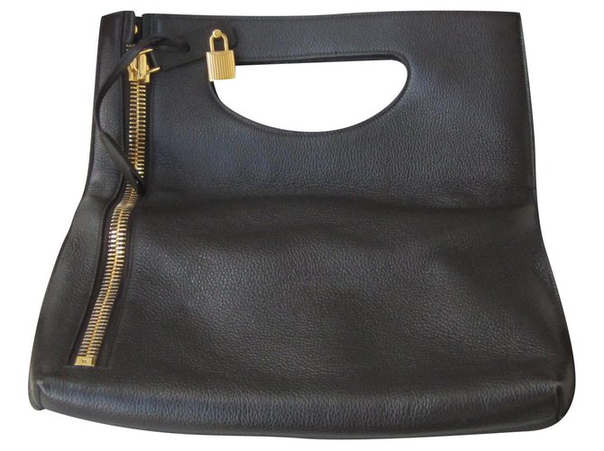 Tom Ford Bolsas Preto Couro  ref.178445