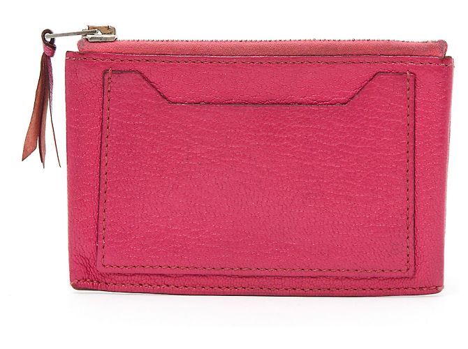 Portafoglio Compatto Hermès in Pelle Rosa