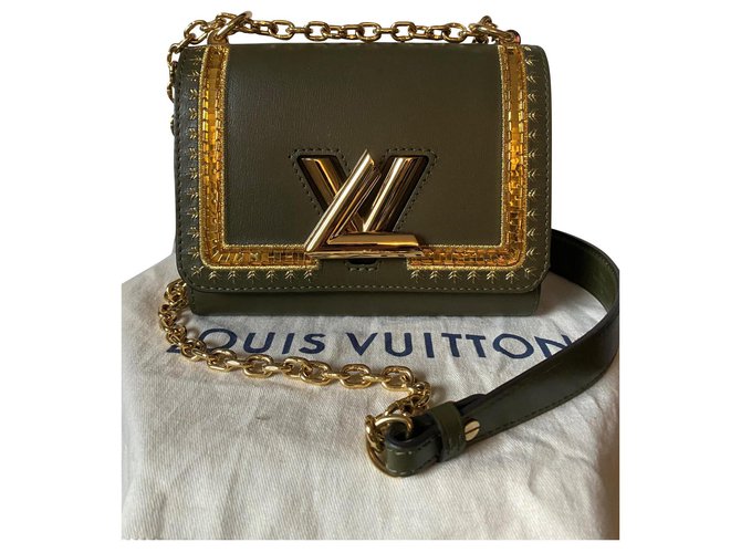 Louis Vuitton Twist PM Khaki Leather  ref.178833