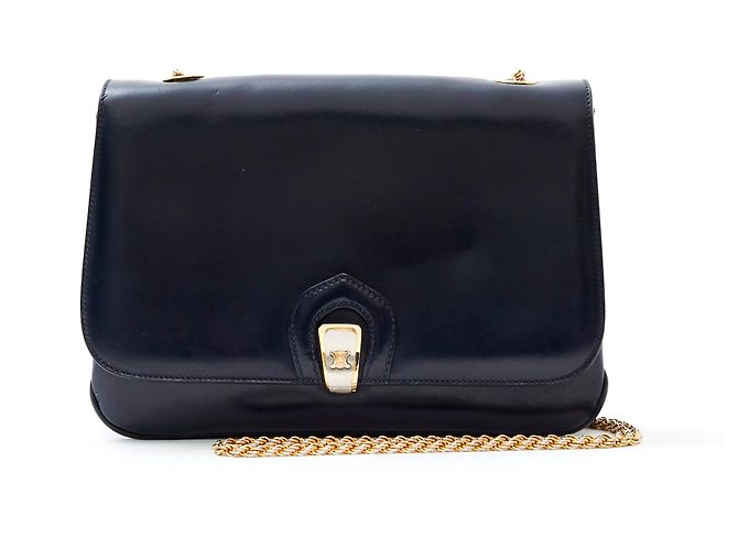 Classic Box Céline NAVY CLASSIC CHAIN STRAP