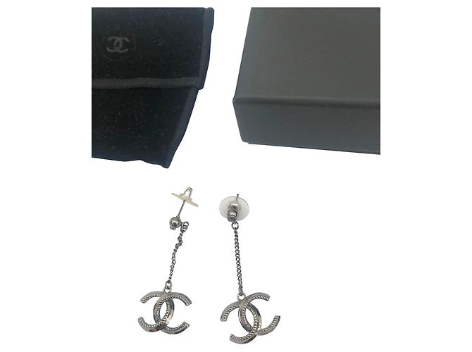 Chanel CC Schmuckset Grau Metall