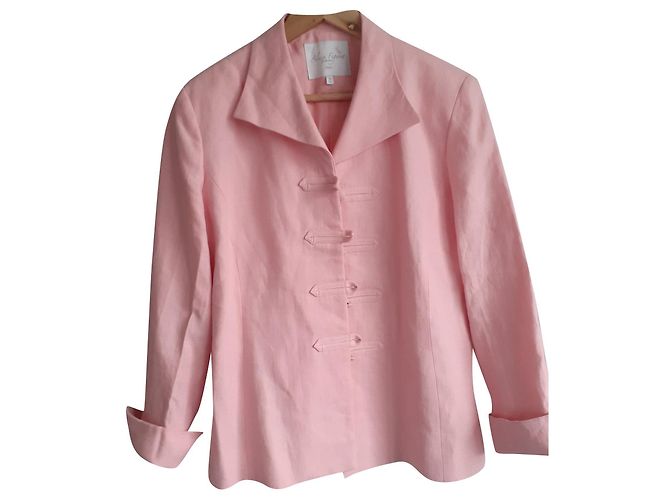 Autre Marque Chaqueta de lino Alain Figaret Rosa Talla 44