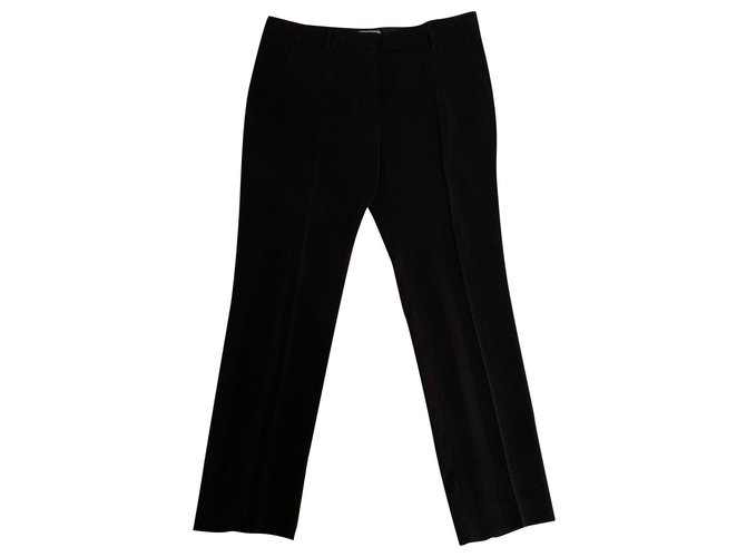 Prada Pantaloni, ghette Nero Poliestere  ref.178981