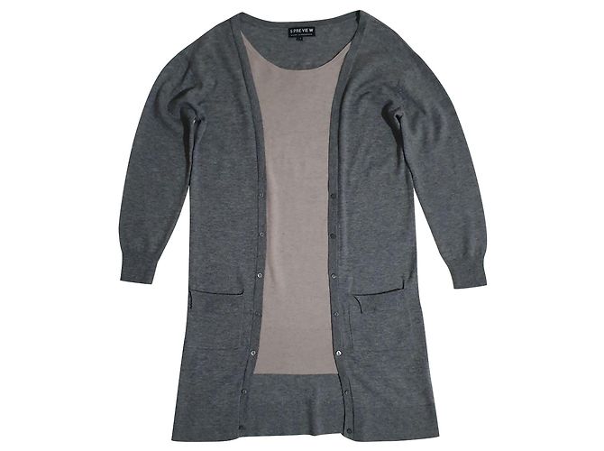 5 Preview pull long gris cachemire et laine mérinos