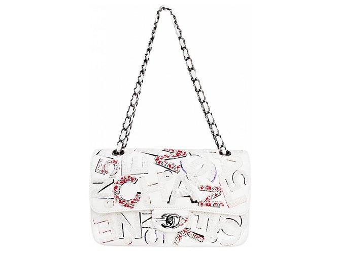Chanel 2019 patchwork leather timeless bag White ref.179009 - Joli Closet