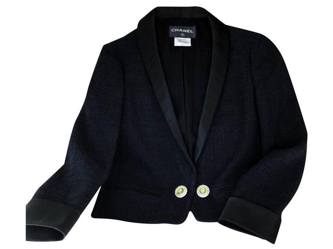 Chanel Bombay black tweed jacket  ref.179015