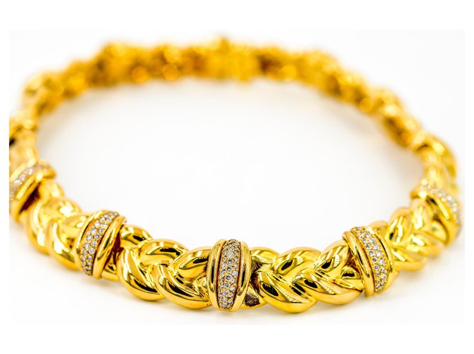 O.J. Perrin braided Golden Yellow gold  ref.179031