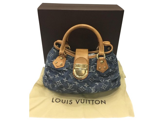 Louis Vuitton Pleaty Blue Denim  ref.179096