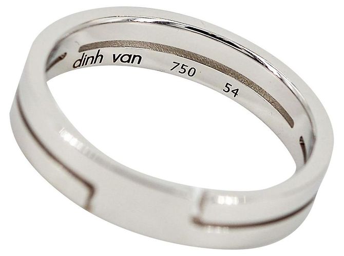 Anillo Dinh Van Seventies en oro blanco talla 54 Plata