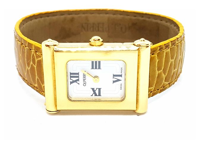 O.J. Perrin Milady Uhr Gelbgold Golden