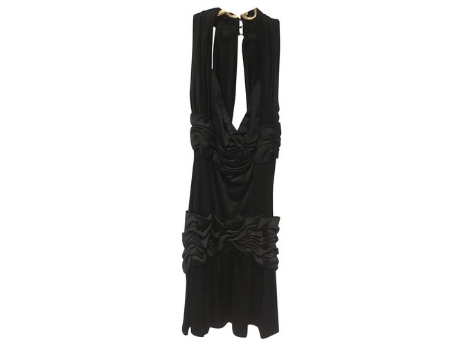 Chanel Dresses Black Silk  ref.179147