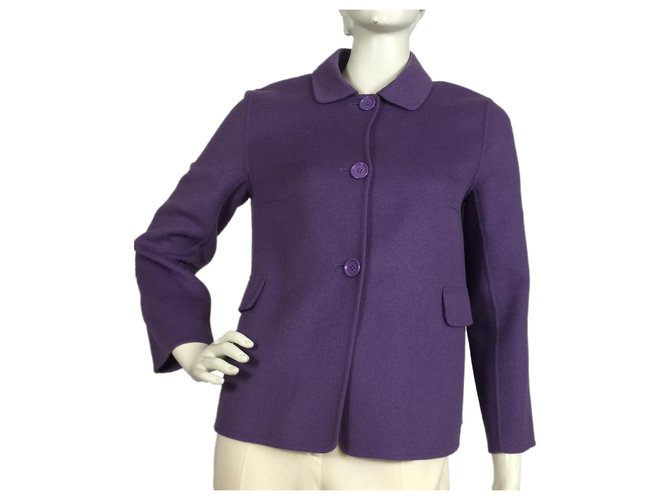 S' MAX MARA cropped jacket Purple Wool Angora  ref.179166