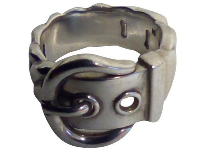 Hermès cinturón de anillo hermes Plata Plata  ref.179169