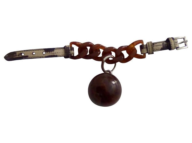 Bracciale Prada in pelle e tartarugato