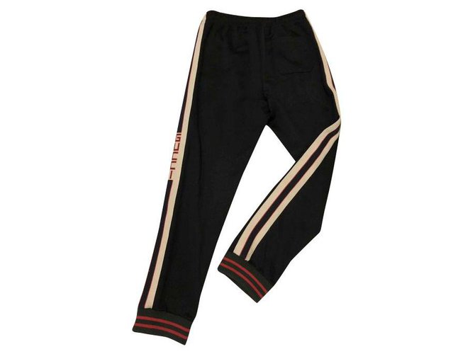 Marmont Gucci jogging pants Black Cotton  ref.179219