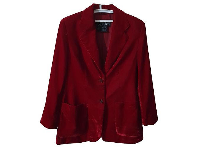 Blazer de terciopelo Laurèl rojo oscuro Burdeos