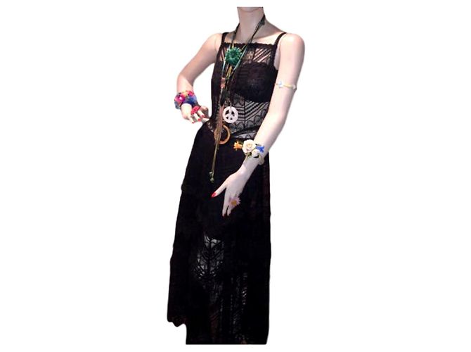 Abito in pizzo nero Free People Taglia M
