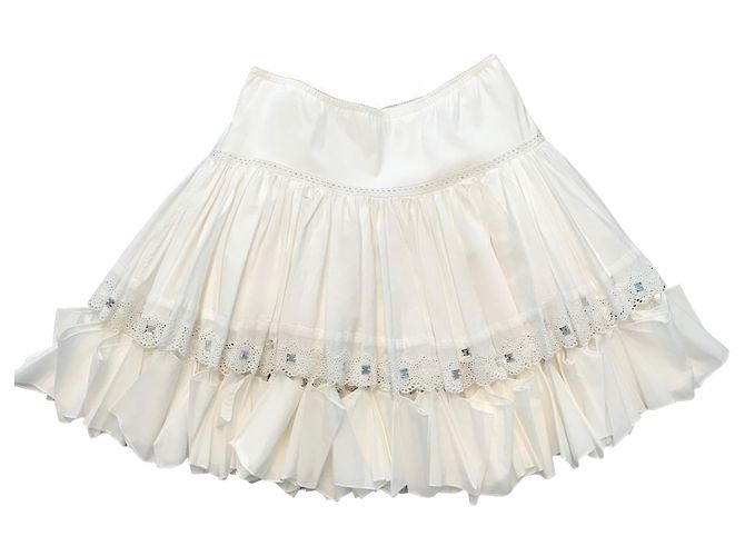 Gonna bianca in cotone Flavio Castellani Bianco