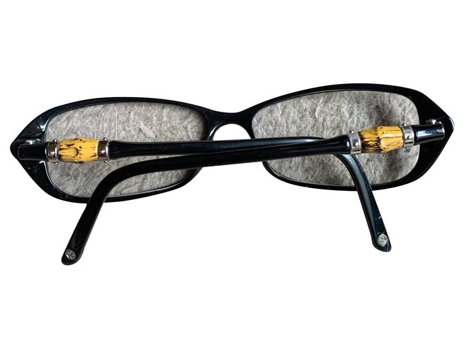 Gucci Des lunettes de soleil Plastique Noir  ref.179316