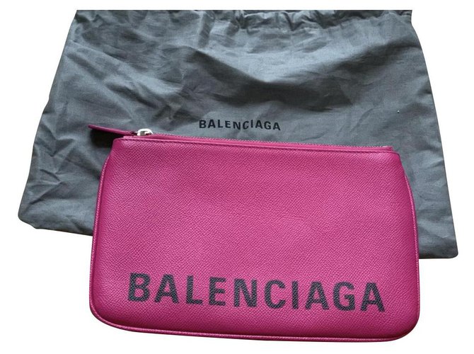 Superb everyday balenciaga clutch Pink Patent leather  ref.179325